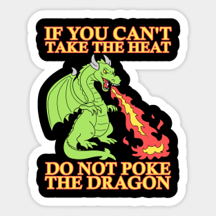 Cool Dragon Flame-Spewing Flying Mythical Creature Sticker